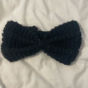 Knit bow head wrap